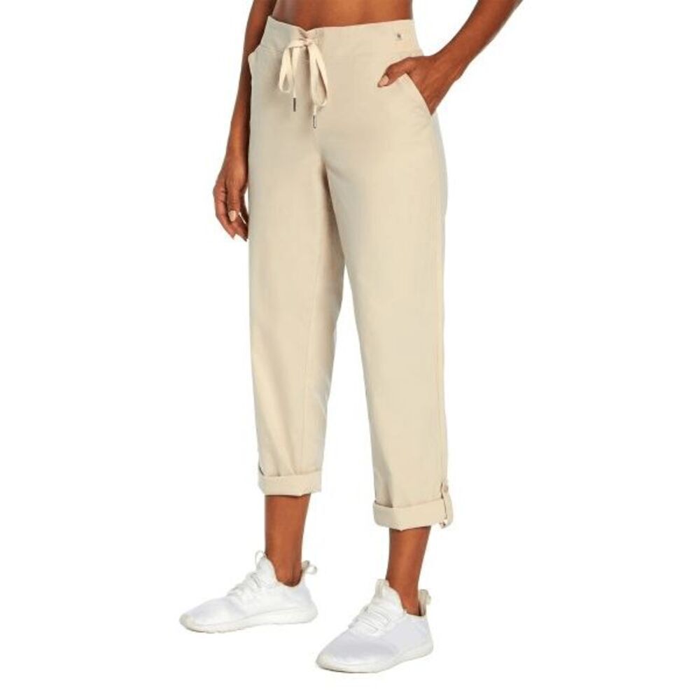Marika Pumice Stone Drawstring Pocket Stella 28'' Crop Pants M